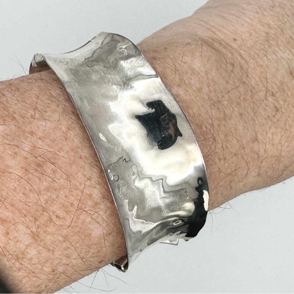 Silpada Retired B2260 Sterling silver Sommelier Hinged Bangle Bracelet - Picture 8 of 9